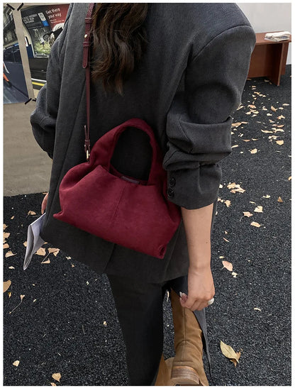Sac à main bouffant français – Sac à bandoulière givré tendance avec fermoir magnétique, sac à main rétro en forme de nuage, sac à main tendance de style boîte à déjeuner pour femmes pour une utilisation décontractée et quotidienne