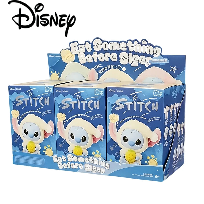 Stitch “Eat Something Before Sleep” Series Blind Box Plush Doll Pendant – Cute Ornament Mystery Box Surprise Toy Gift