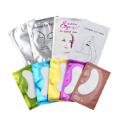 50 PARCHES DE HIDROGEL PARA EXTENSIONES DE PESTAÑAS – Almohadillas para Debajo de los Ojos para Injerto de Pestañas, Aislamiento de Pestañas, Mascarilla Hidratante para Ojos y Tratamiento de Belleza