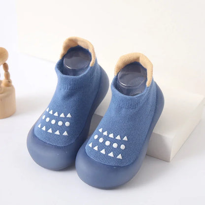Zapatos y calcetines primeros pasos para bebés – Bonitas zapatillas de dibujos animados para bebés con suela de goma suave para niños y niñas