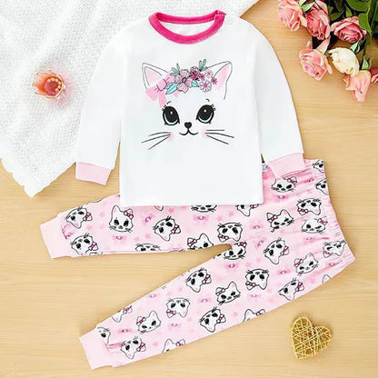 Little Maven Kids' Cotton Clothing Set – Boys & Girls Christmas T-Shirt Top & Pants Outfit for Autumn & Winter, 2-Piece Children's Clothes