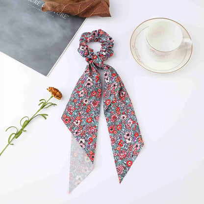 Korean Dots Scrunchie Hair Tie – Long Scarf Ponytail Elastic Hair Band for Women | Sweet Fashion Hair Accessories
