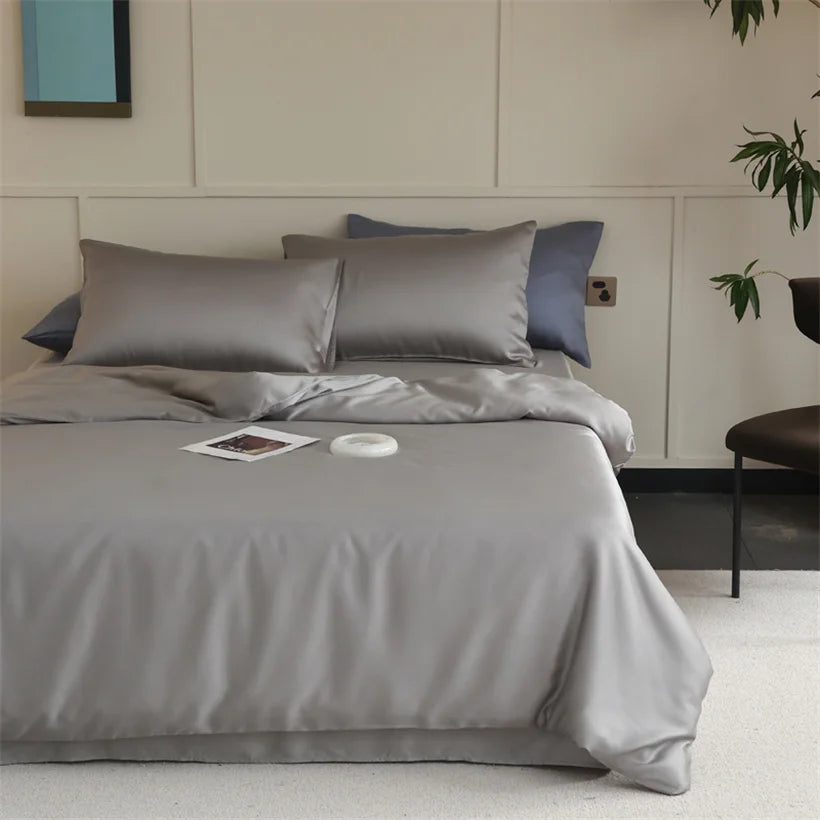 100% Mulberry Silk Bedding Set – Luxury Duvet Cover, Bed Sheet & Pillowcase Set