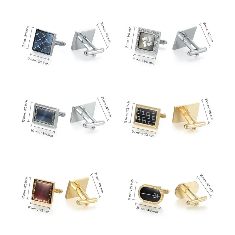 Luxury Copper Cufflinks for Men – Round & Square Shirt Cuff Links for Wedding, Business & Formal Wear | Men's Fashion Accessories Gift