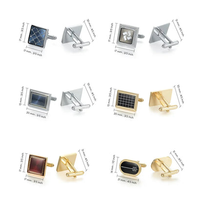 Luxury Copper Cufflinks for Men – Round & Square Shirt Cuff Links for Wedding, Business & Formal Wear | Men's Fashion Accessories Gift