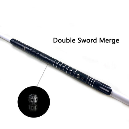 RGB Metal Lightsaber – Dueling Smooth Swing Laser Sword, 16 Color Changing & 16 Sound Effects, FOC Rave Flashing Toy Saber