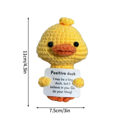 Poupée à énergie positive tissée à la main – Figurine en crochet de légumes et d'animaux avec carte de câlins, cadeau de festival fait à la main et artisanat de décoration intérieure créatif