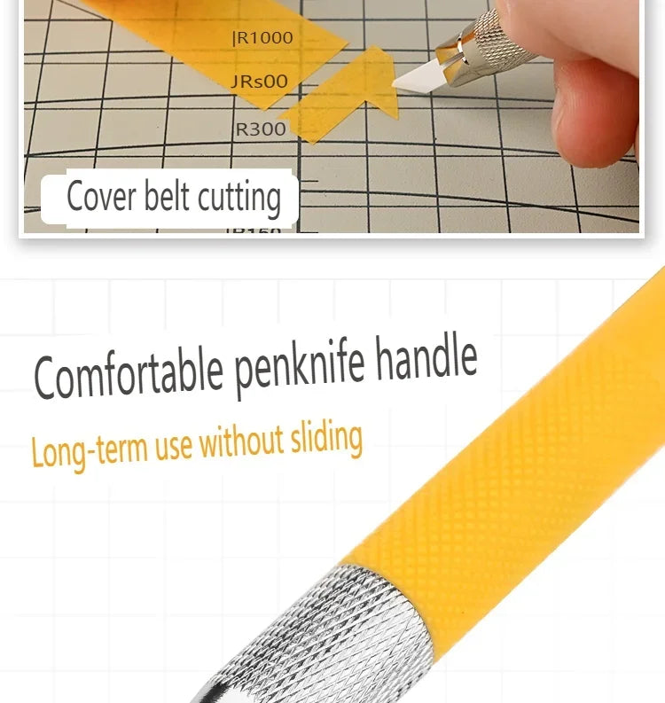 Juego de Herramientas de Tallado con Cuchillo Cerámico – Cuchillo de Precisión de 5 Cuchillas para Maquetismo, Manualidades y Trabajos de Detalle