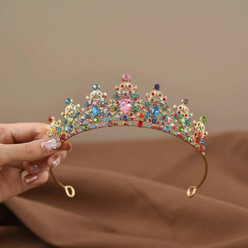 Princess Crystal Tiara Crown for Girls – Elegant Birthday, Dance & Party Hair Accessory
