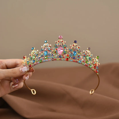 Princess Crystal Tiara Crown for Girls – Elegant Birthday, Dance & Party Hair Accessory