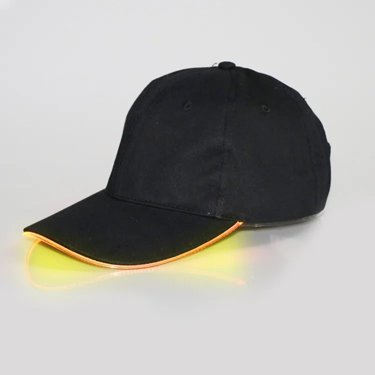 Fiber Optic LED Baseball Cap – 7-Color Luminous Light-Up Hat with USB Rechargeable Design for Parties, Performances & EDC