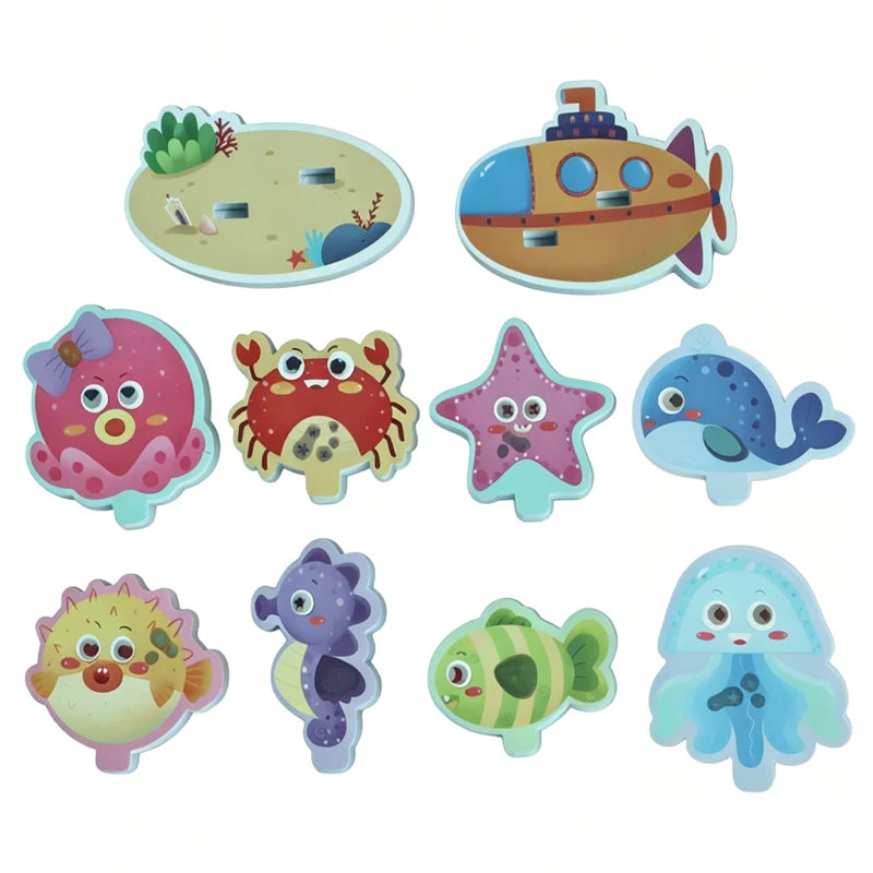 Baby Bath Toys Floating Boat & Car EVA Foam Puzzle Water Toys for Toddlers & Kids