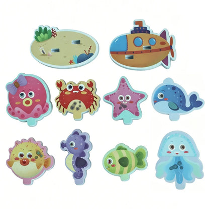 Baby Bath Toys Floating Boat & Car EVA Foam Puzzle Water Toys for Toddlers & Kids