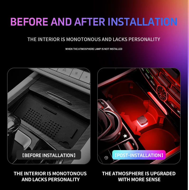 Universal USB LED Car Interior Ambient Light – Plug & Play Mood Lamp for Reading & Interior Décor