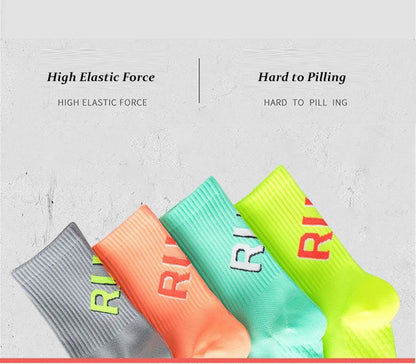 Running Socks for Men & Women – Quick-Dry Middle Tube Crew Socks for Marathon, Cycling & Fitness Training