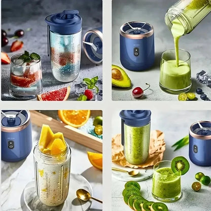 400ml Portable USB Blender – Rechargeable Travel Juicer Cup & Mini Electric Smoothie Mixer for Milkshakes and Kitchen Use