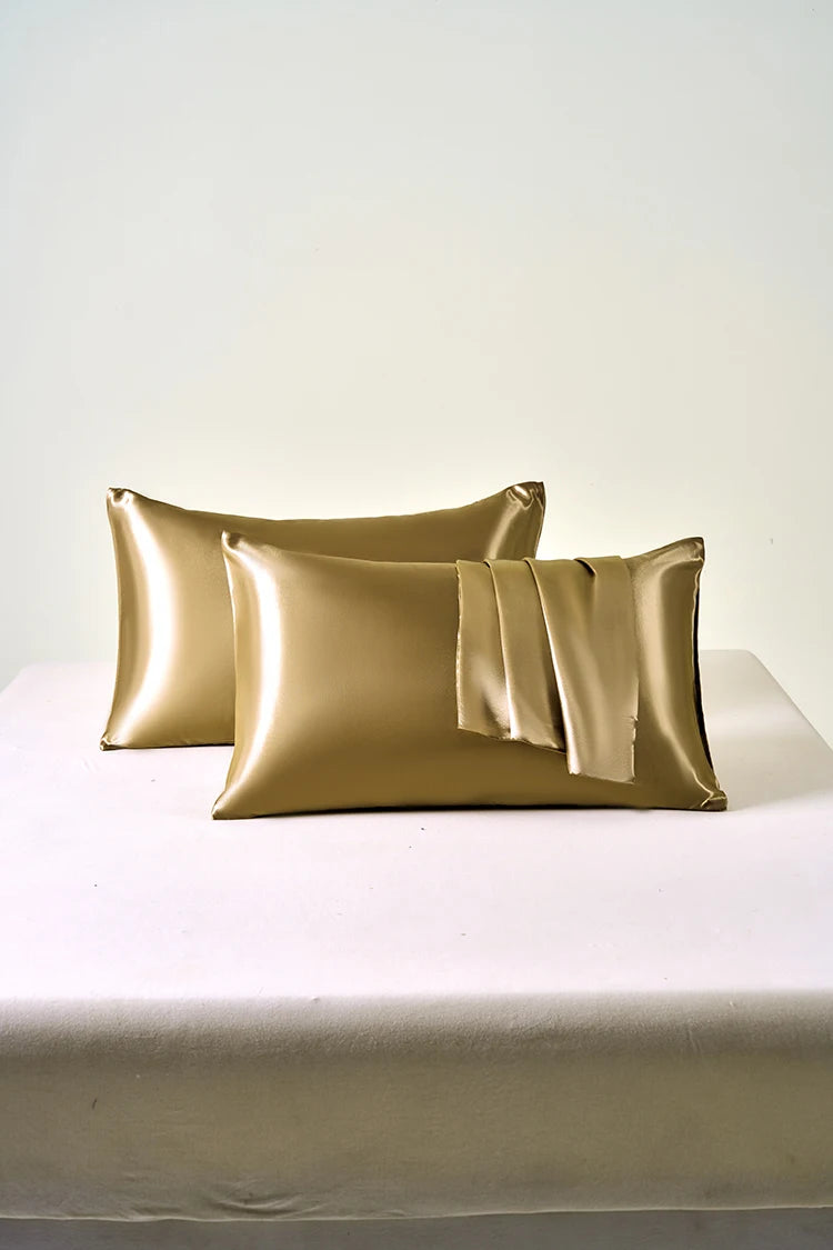 Satin Pillowcase Set of 2 – Soft Cooling Pillow Covers for Hair & Skin
