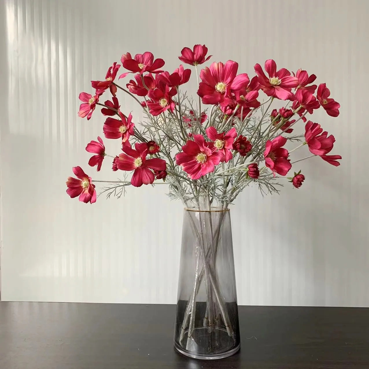 1 Gerbe de 60cm de Fleurs Artificielles Camomille Marguerite – Fausse Fleur en Soie Blanche pour Décoration de Mariage, Décoration de Table, Arrangements de Fête & Bouquets DIY