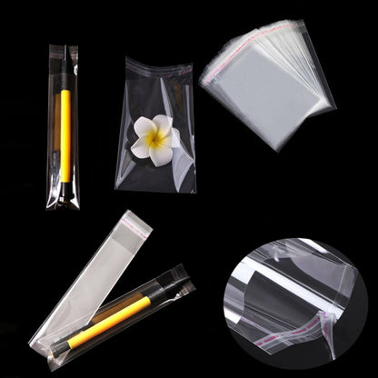OPP Self-Sealing Transparent Bags – Clear Cellophane Packaging Pouches with Adhesive Closure for Jewelry, Candy, Cookies & Gift Packaging