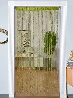 Cortina decorativa de hilos – Separador de ambientes con borlas para puertas, ventanas y decoración del hogar