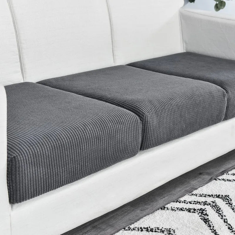 Polar Fleece Sofa Seat Cushion Cover – Stretch Furniture Protector for Pets, Kids & Living Room