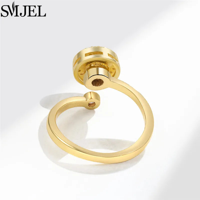 Cherry Blossom Rotating Fidget Spinner Ring – Cute Cat, Bee, Bunny & Butterfly Anti-Anxiety Ring for Women | Adjustable Stress Relief Jewelry