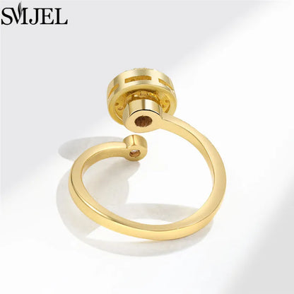Cherry Blossom Rotating Fidget Spinner Ring – Cute Cat, Bee, Bunny & Butterfly Anti-Anxiety Ring for Women | Adjustable Stress Relief Jewelry