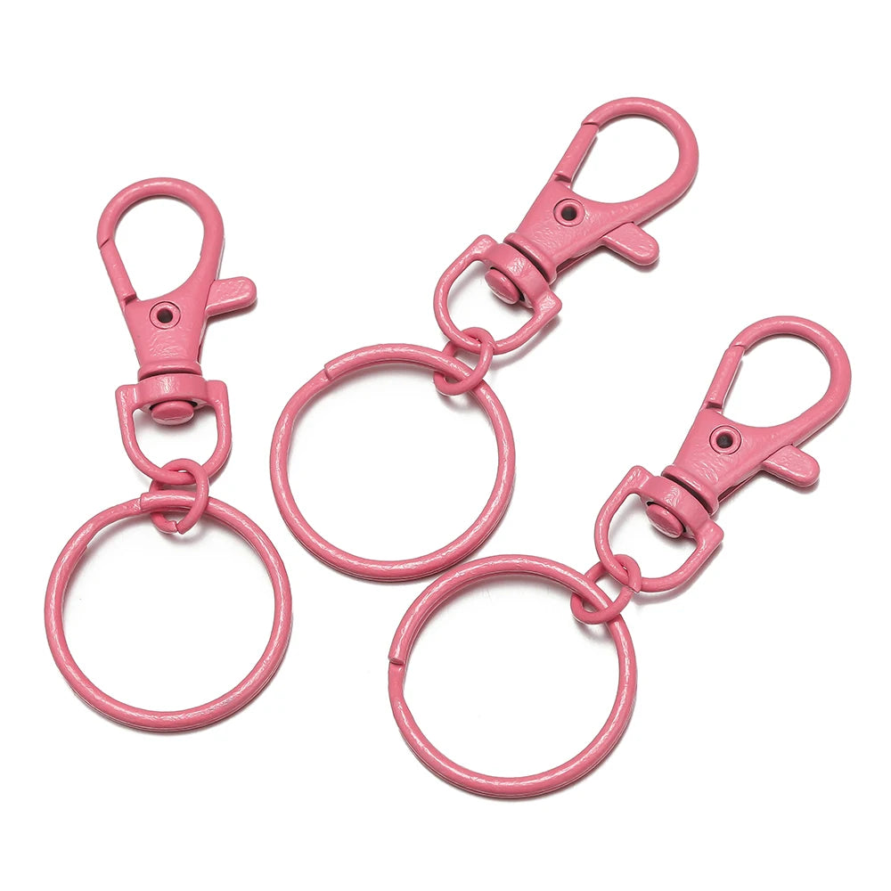 5–10 Piece Multicolor Keyring Lobster Clasp Hooks with Adjustable Buckles – DIY Keychain, Bag Charm, Doll & Jewelry Making Accessories