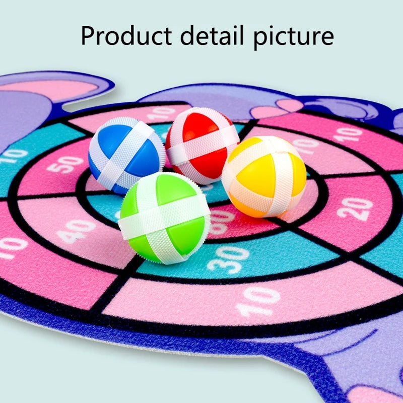 Educational Dart Board Baby Toy with Sticky Ball Darts – Indoor Montessori Sports Game for Children (Ages 3–7)