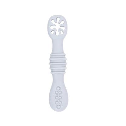 Lot de cuillères d'alimentation en silicone pour bébé – Cuillère douce à double embout pour purées, céréales de riz et sevrage autonome