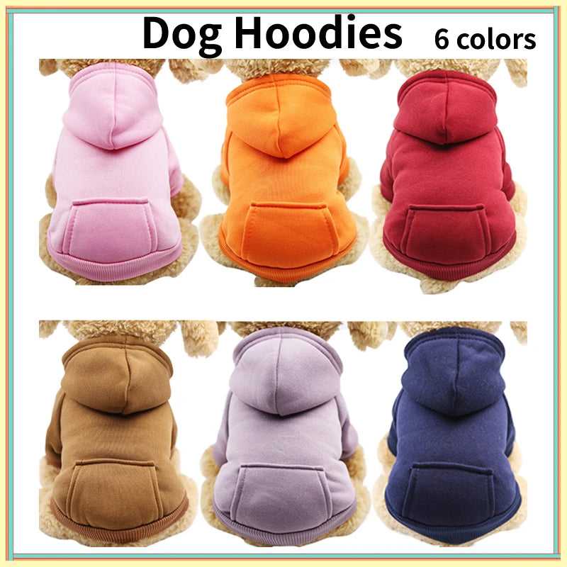 Winter Dog Hoodie Jacket – Warm Sweatshirt Coat for Small & Medium Dogs, Cozy Puppy Clothes for Chihuahuas, Bulldogs & Autumn Wear