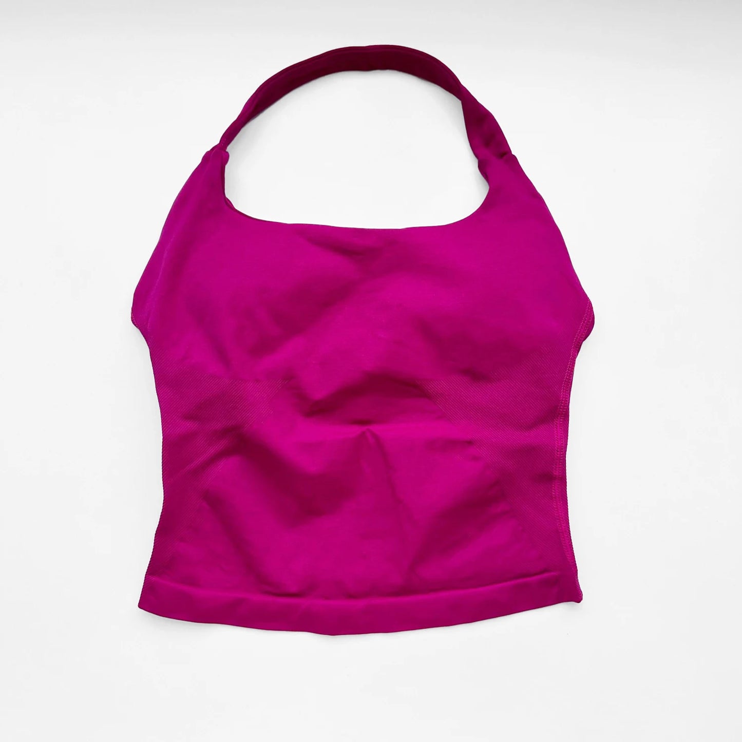 Top Deportivo Largo con Tiras para Mujer NCLAGEN – Top Halter Acolchado para Gimnasio, Yoga, Pilates, Correr y Entrenamientos de Fitness