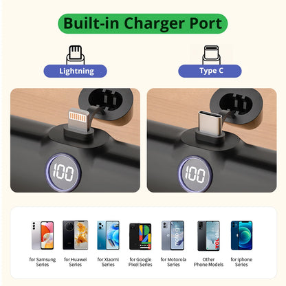 5000mAh Mini Power Bank – Fast Charging Portable Charger with LED Digital Display, Compact External Battery Pack for iPhone & Android