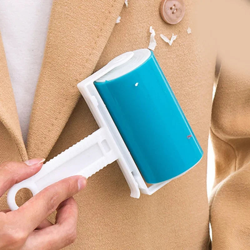 Rodillo quitapelusas portátil y lavable – Quita pelos de mascotas y polvo, plegable y reutilizable, para ropa, muebles y viajes