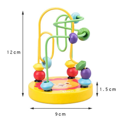 Jouet Montessori en bois de montagnes russes – Labyrinthe de perles pour bébé, boulier d'apprentissage des mathématiques pour les tout-petits de 1 à 3 ans, cadeau de développement éducatif précoce