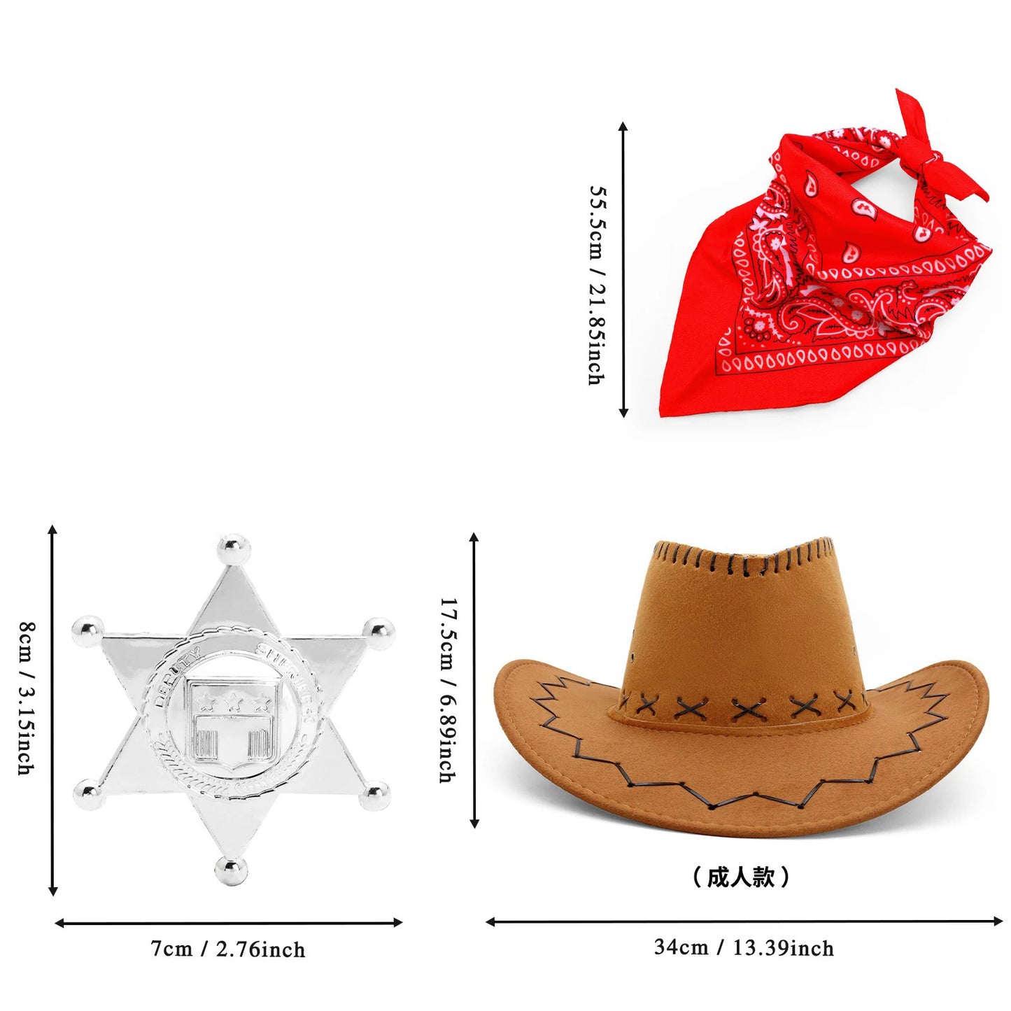 Medieval Cowboy Cosplay Outfit Set – Hat, Gun Belt, Holster & Accessories Roleplay Costume Kit