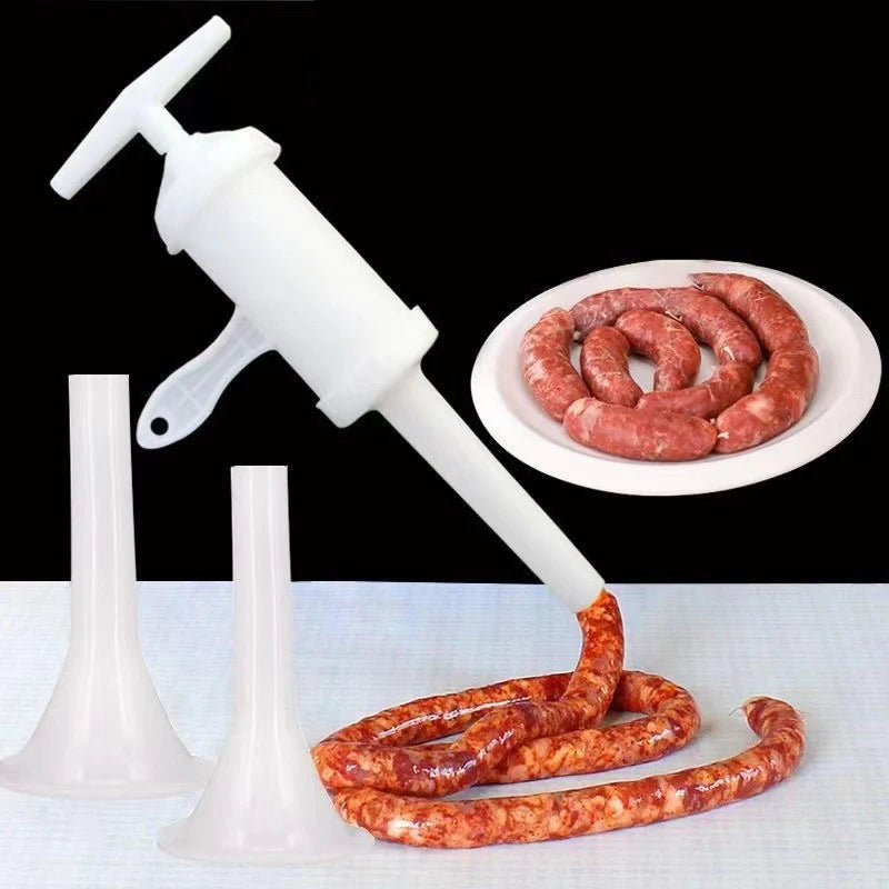 Manual Sausage Stuffer & Jerky Gun – Homemade Sausage Filler Meat Syringe, Compact Kitchen Tool for Sausage Making & Food Preparation