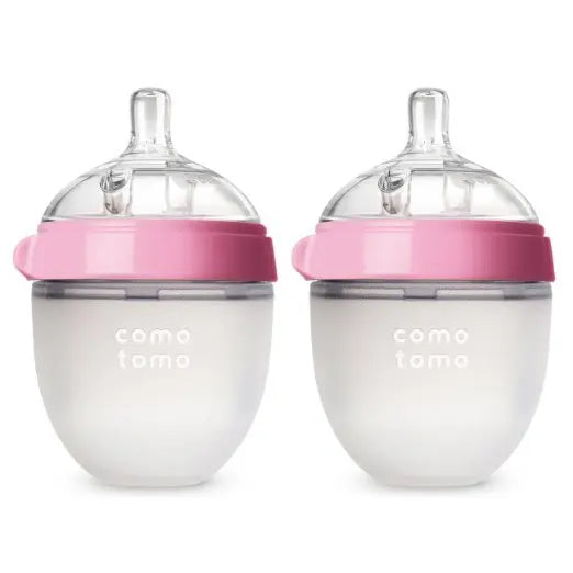 Paquete de 2 Biberones de Silicona sin BPA de 5oz y 8oz para Recién Nacidos y Bebés