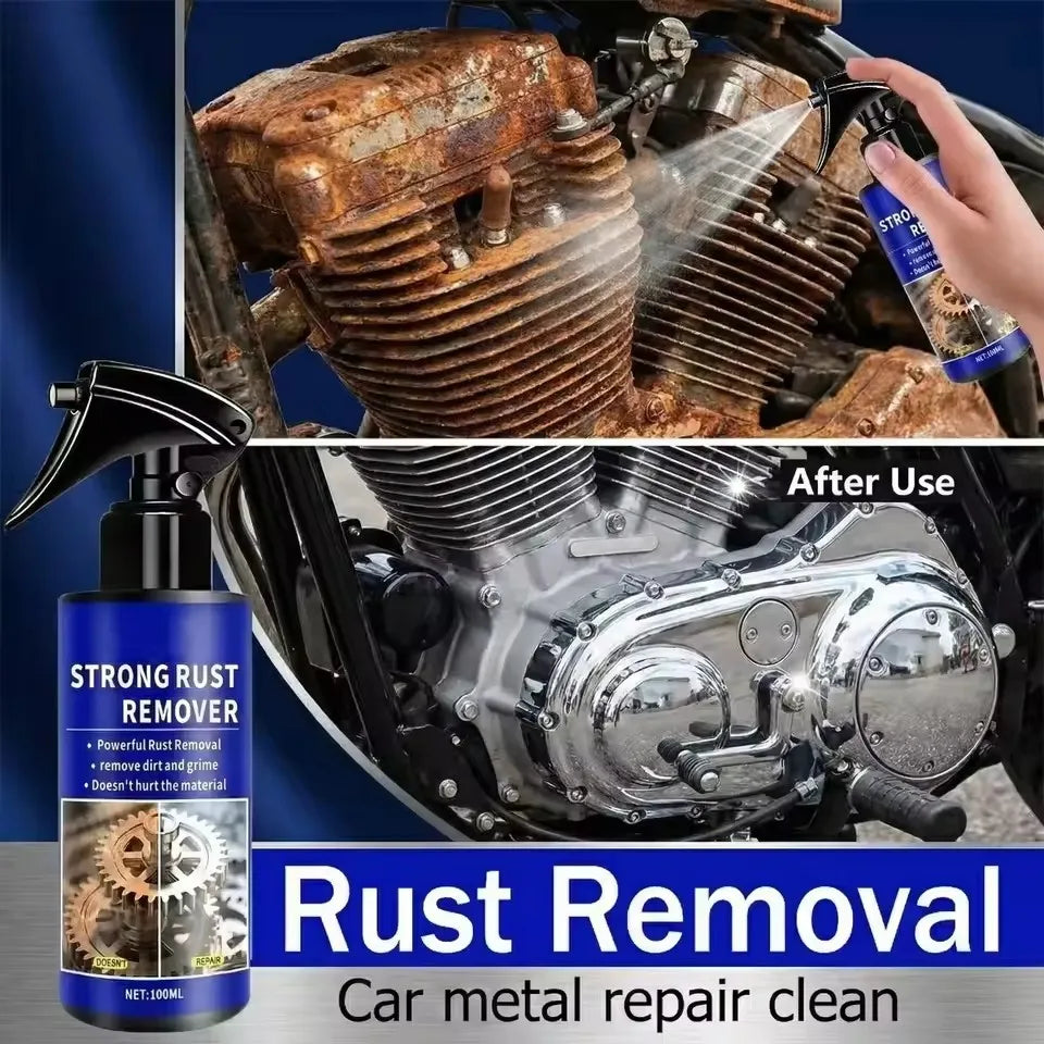 Automotive Rust Remover Spray – Fast-Acting Metal & Iron Rust Cleaner for Car Parts, Exhaust Pipes, Tools & Stain Removal