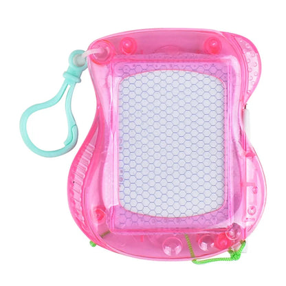 1PC Mini Magnetic Drawing Board Keychain – Colorful Erasable Doodle Sketch Writing Pad with Backpack Clip for Boys & Girls