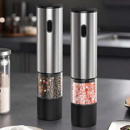 Electric Salt and Pepper Grinder – Automatic Rechargeable Pepper Mill with Adjustable Coarseness for Kitchen & Cooking
