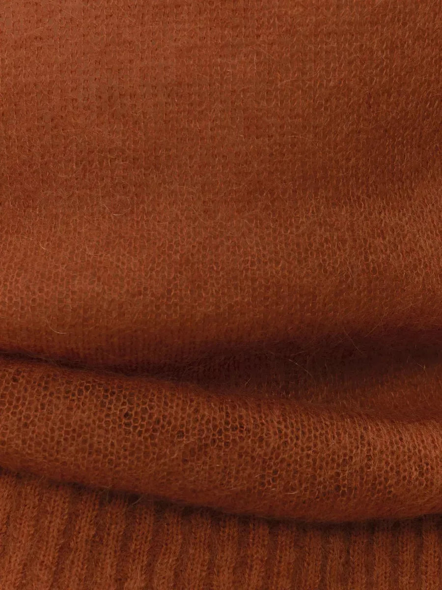 Women’s Classic Mohair Knitted Sweater Top Spring Summer Loose O-Neck Micro Sheer Cool Knit Shirt