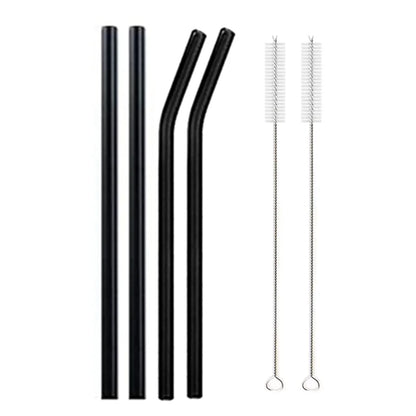 8.5 Inch Reusable Glass Straws Set, 8mm Multi-Color Drinking Straws, Eco-Friendly Glass Straws for Smoothies, Milkshakes, Cocktails and Cold Drinks
