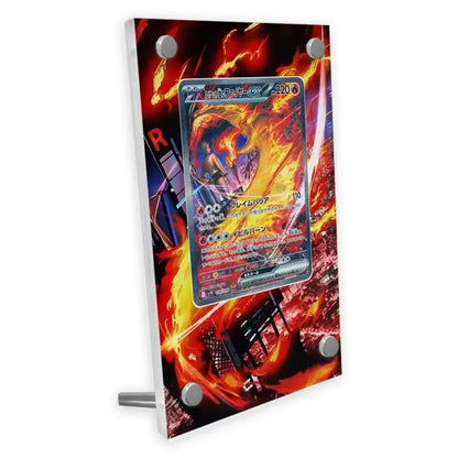 Présentoir en acrylique pour cartes Pokémon – Ronflex, Évoli, Mewtwo, Bulbizarre, Psykokwak et support de protection de style brique pour figurines