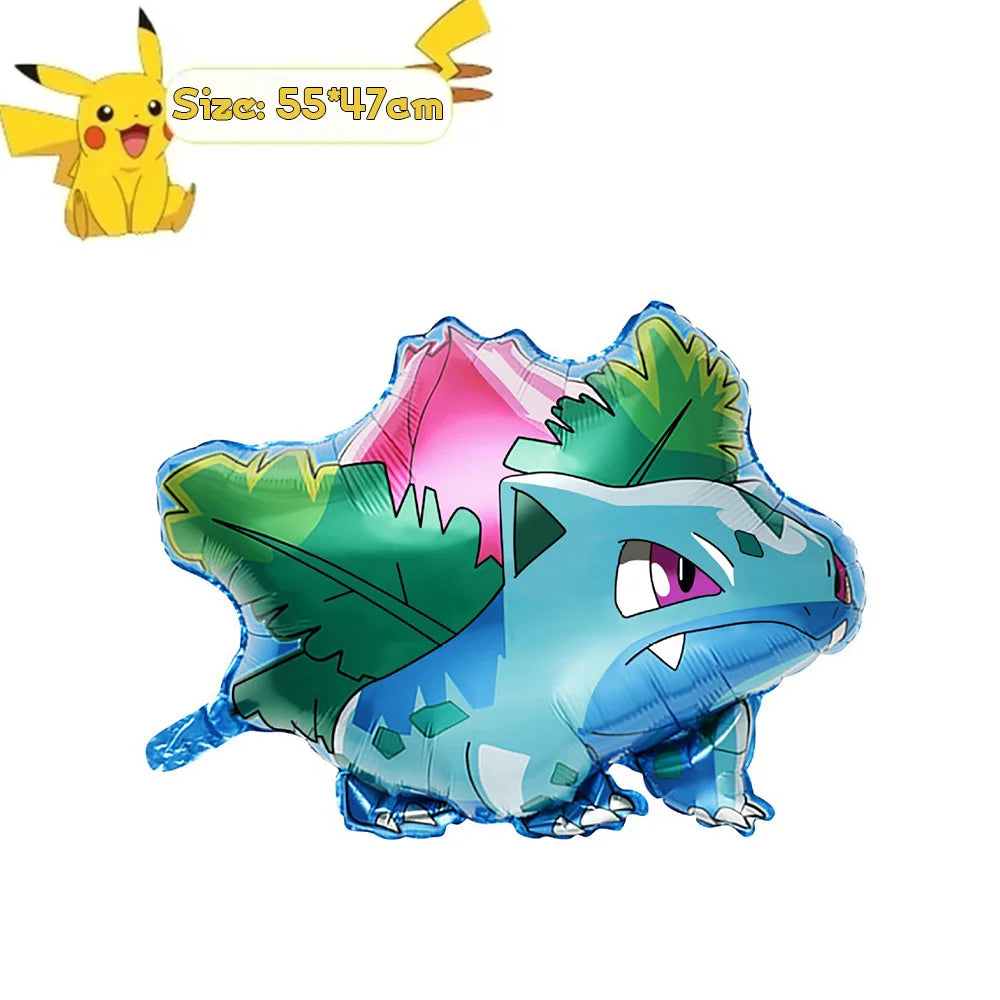 Pokémon Birthday Party Decorations – Huge Charizard & Pikachu Aluminum Foil Balloons for Kids Party Supplies & Guest Gifts