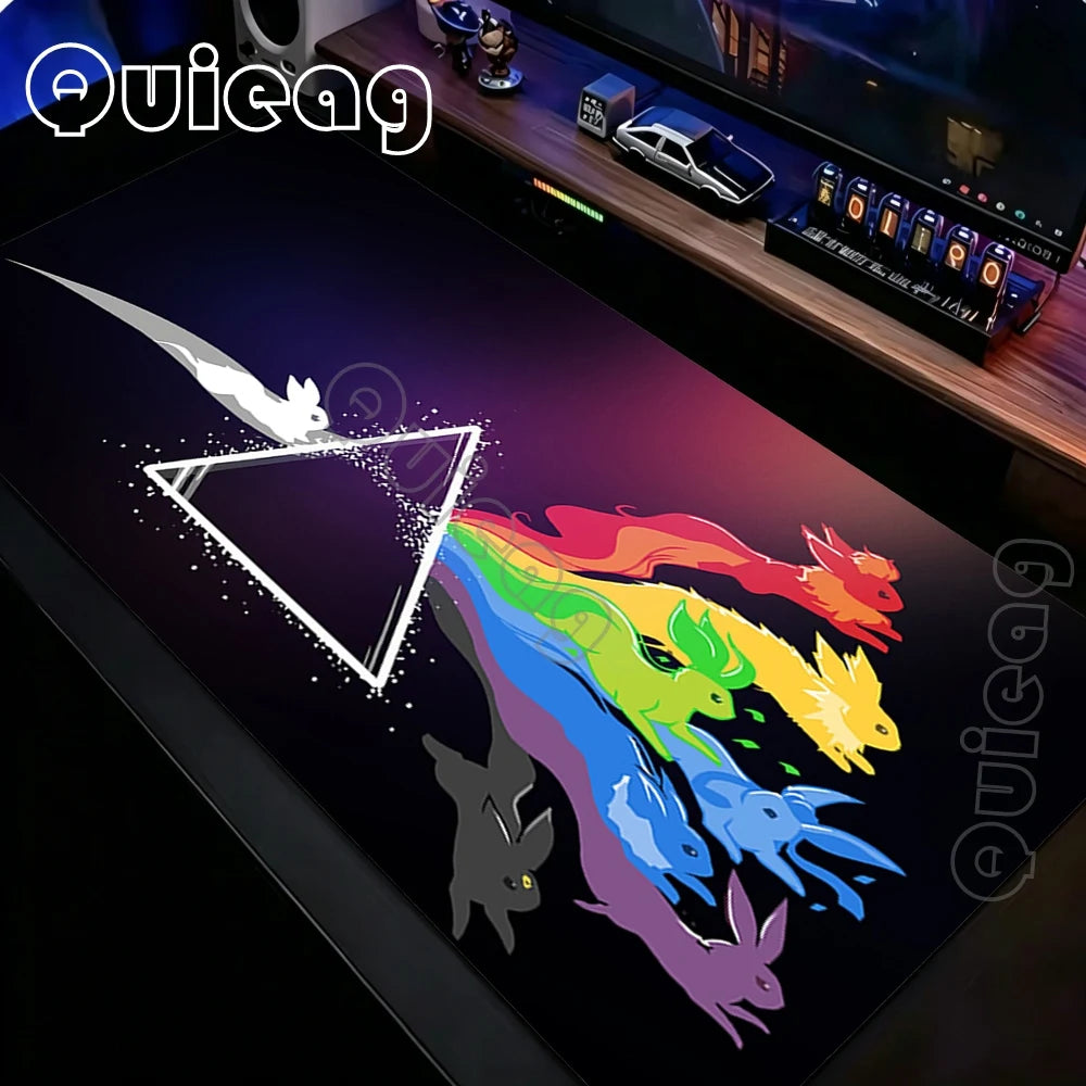 Pokémon Eevee Kawaii Rainbow XXL Mouse Pad – Anime Gaming Desk Mat for Laptop & Office