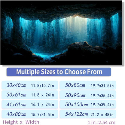 HD Cloud Aquarium Background Sticker – PVC Fish Tank Backdrop Wallpaper for Clear Underwater Scenery, Aquascaping & Aquarium Decoration