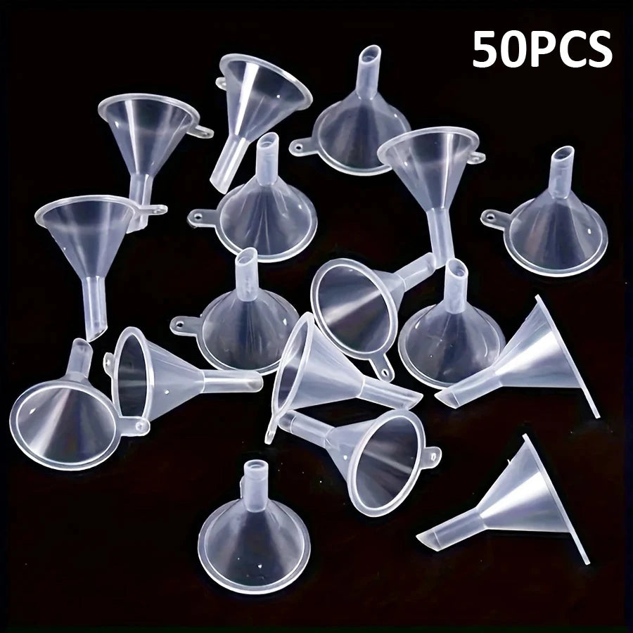 Lot de Mini Entonnoirs 5/10/20/30 pièces – Petits Entonnoirs de Transfert en Plastique pour Parfum, Huiles Essentielles, Épices, Poudre, Art du Sable, Bouteilles de Laboratoire & Projets de Bricolage