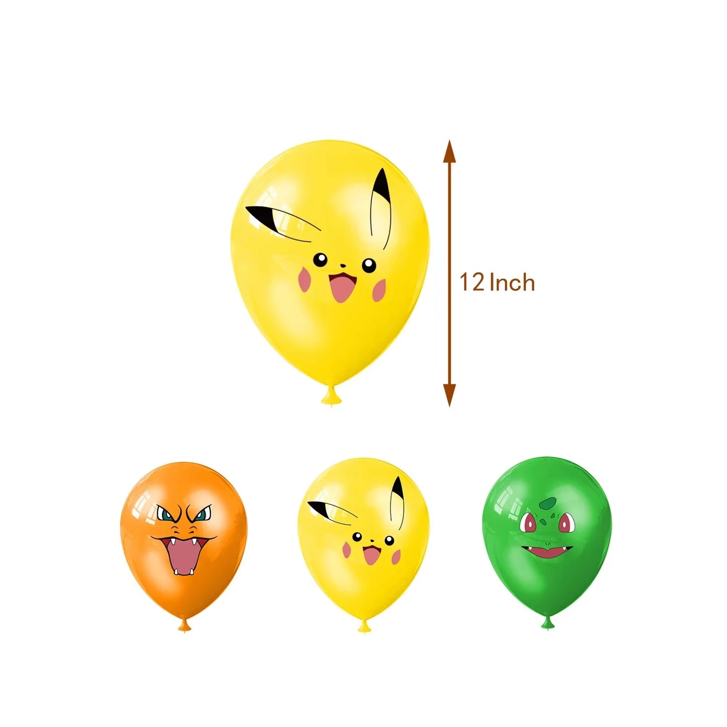 Pokémon Birthday Party Decorations Set – Balloons, Keychains, Napkins, Stickers, Tableware, Plates & Tablecloth Party Supplies & Favors