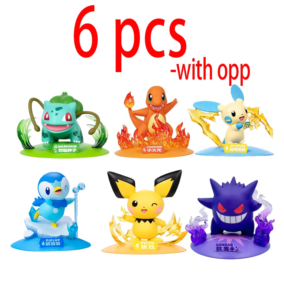 12 Pokémon Action Dolls – Pikachu Blind Box Anime Model Desktop Decorations, Pokémon Toys for Children’s Birthday Gifts